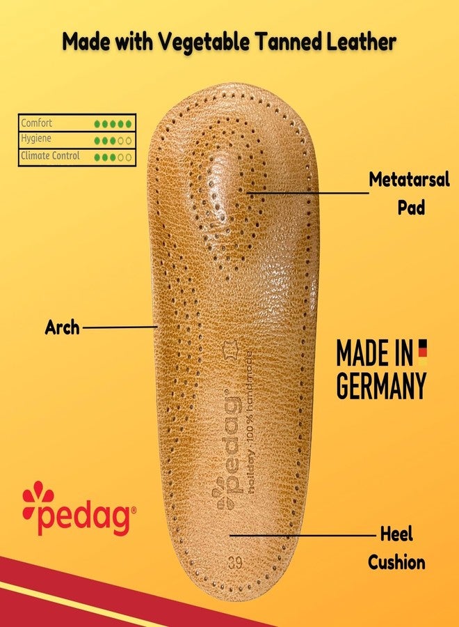 Pedag Holiday | 3/4 Length Sheepskin Orthotic Inserts | Handmade in Germany | Arch Support | Metatarsal Pad | Heel Cushion | Fits Low Profile Tight Shoes | Tan | 1 Pair | US Women 8 / EU 38 - Image 4